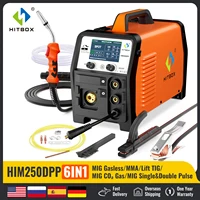 HITBOX Double Pulse Aluminum Welder MIG Welding Machine HIM250 DPP 180A MIG Gas/Gasless /MMA/Lift TIG IGBT Inverter Welders 1
