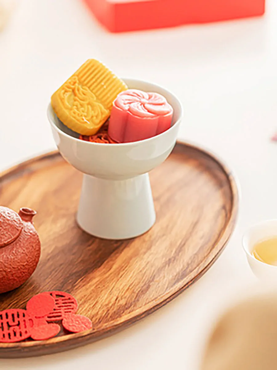 Round Fruit Basket Dish, Chinese Wedding Container for Kitchen Counter, Table Centerpiece, Decorative Home Decor, Gifts