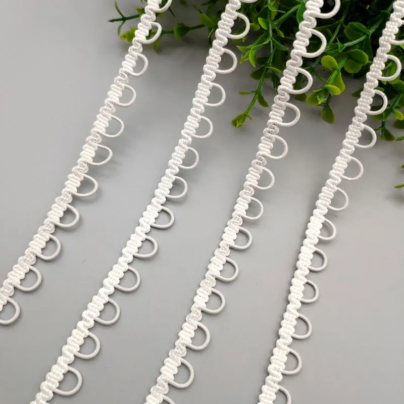 Elastic Button Loop Trim - 5 Yards for Sewing Bridal Dresses, Corsets & DIY Crafts