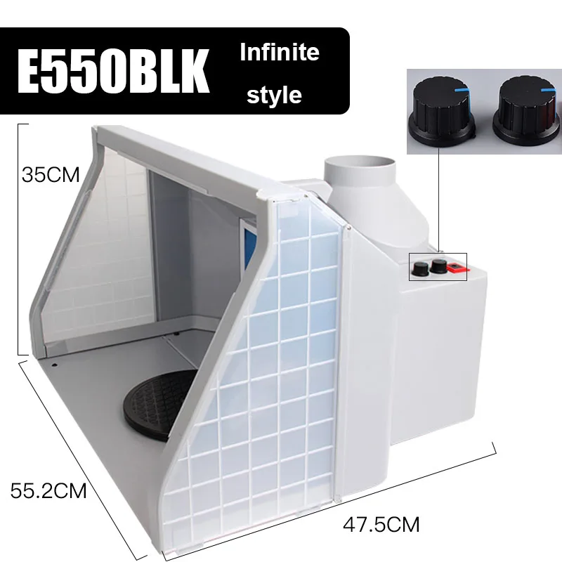 Hobby Airbrush Spray Booth Filter Set for DIY Airbrushing Modeling Arts Craft with LED Lights