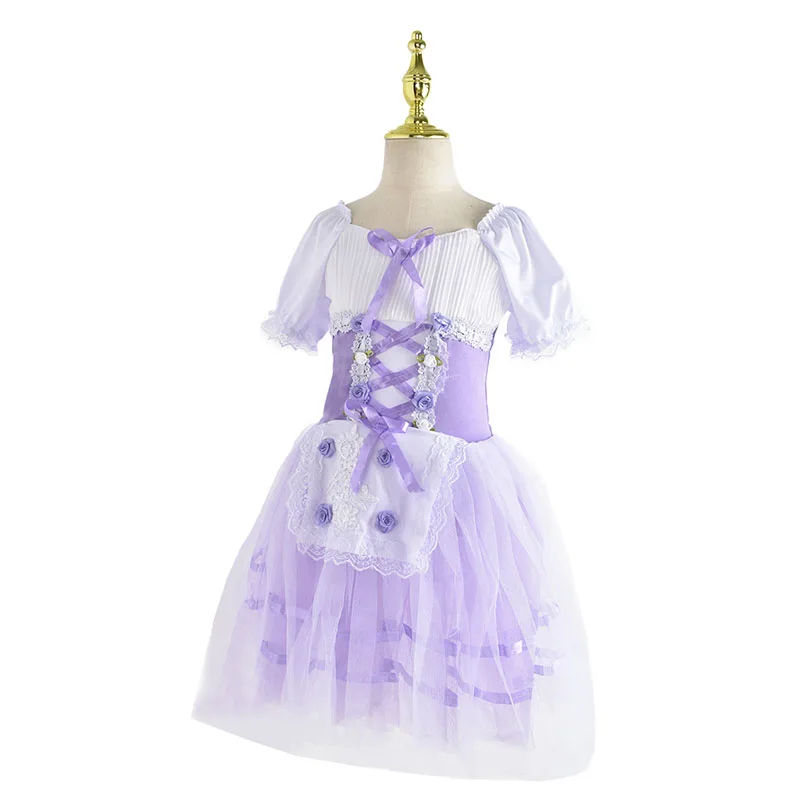 Girls Professional Ballet Tutu Long Dress Kids White Swan Ballet Dress Performance Dance Ballerina Costume Children For Girls