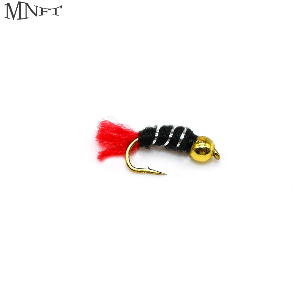 MNFT 10PCS Red Tail Golden Bead Head Buzzer Nymph Fly for Trout Fishing  Lures Dry Fly Fishing Trout Flies