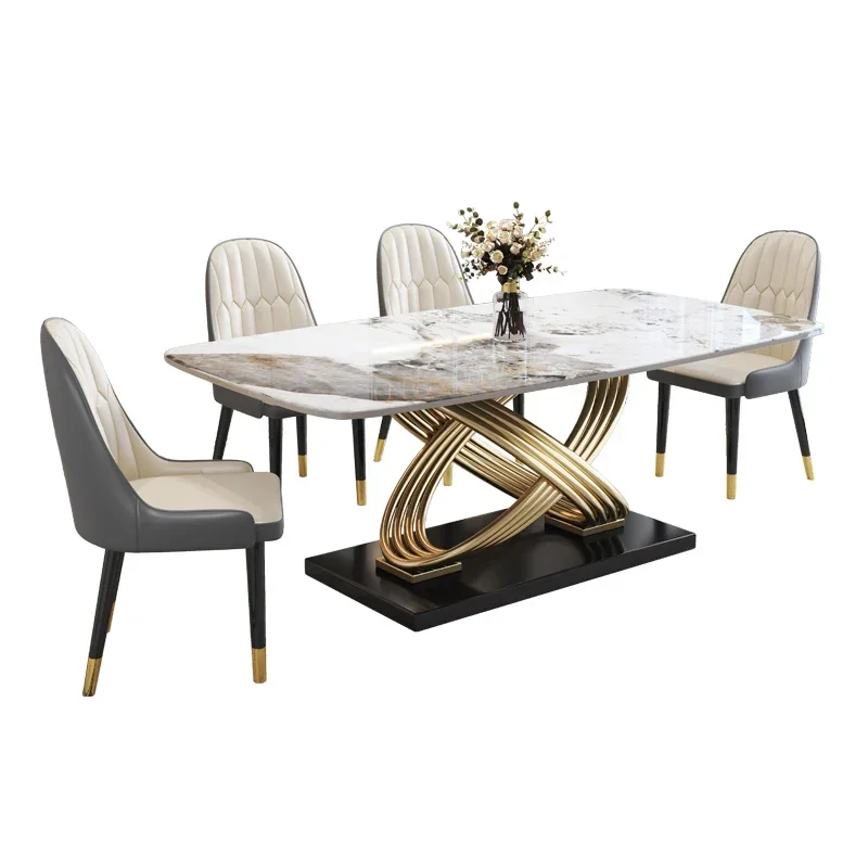 Dining Tables Luxury Slate Design Nordic Tavolo Coffee Living Room Modern Dining Tables KitchenPranzo Home Furniture SR50DT