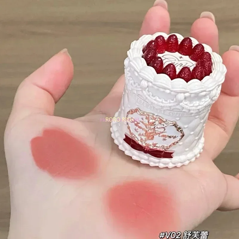 Flower Knows Strawberry Cupid Cake Lip Mud Matte Velvet Cute 5ml 100% Original Makeup Cosmetics Flowerknows Lip Cream 6