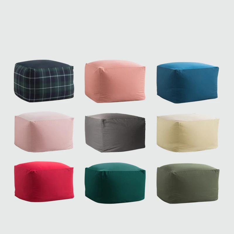 Japanese Style Unfilled Lounge Bean Bag Sofa Cover Home Soft Lazy Sofa Cozy Single Chair Pouf Couch Tatami Living Room Decor