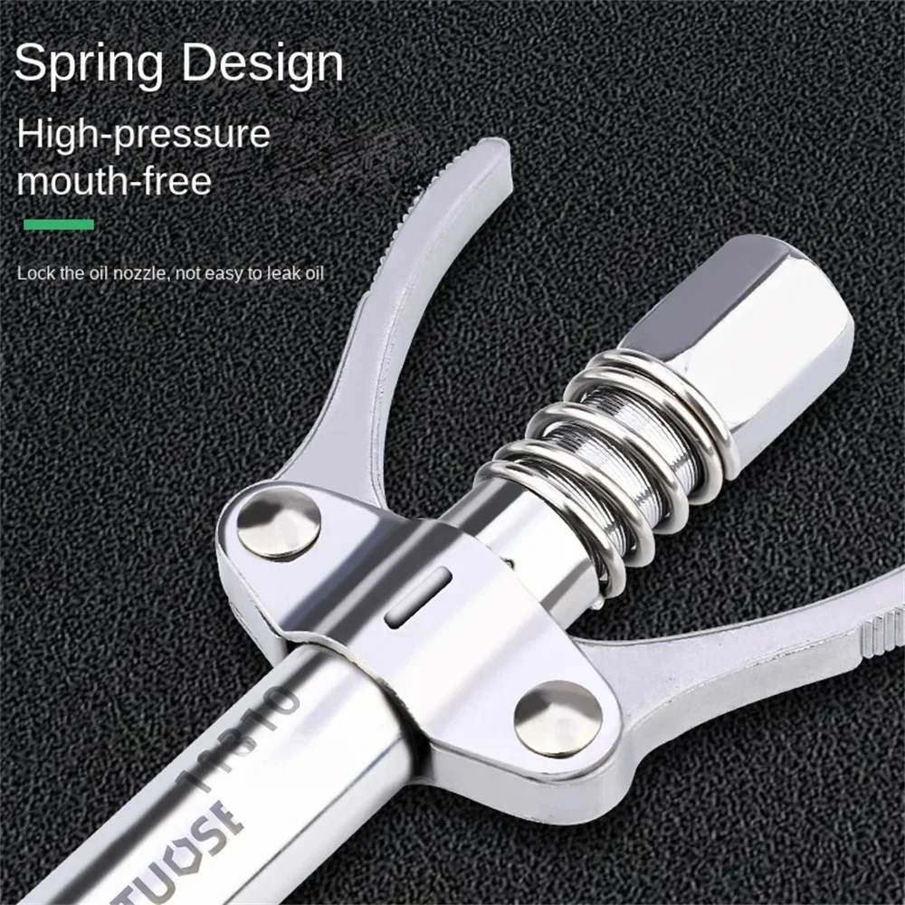 Grease Guns Coupler Heavy-Duty Oil Injector Pump Syringe Lubrication Nozzle Tooling Manual Greaser Fat Press Tip Car Accessories