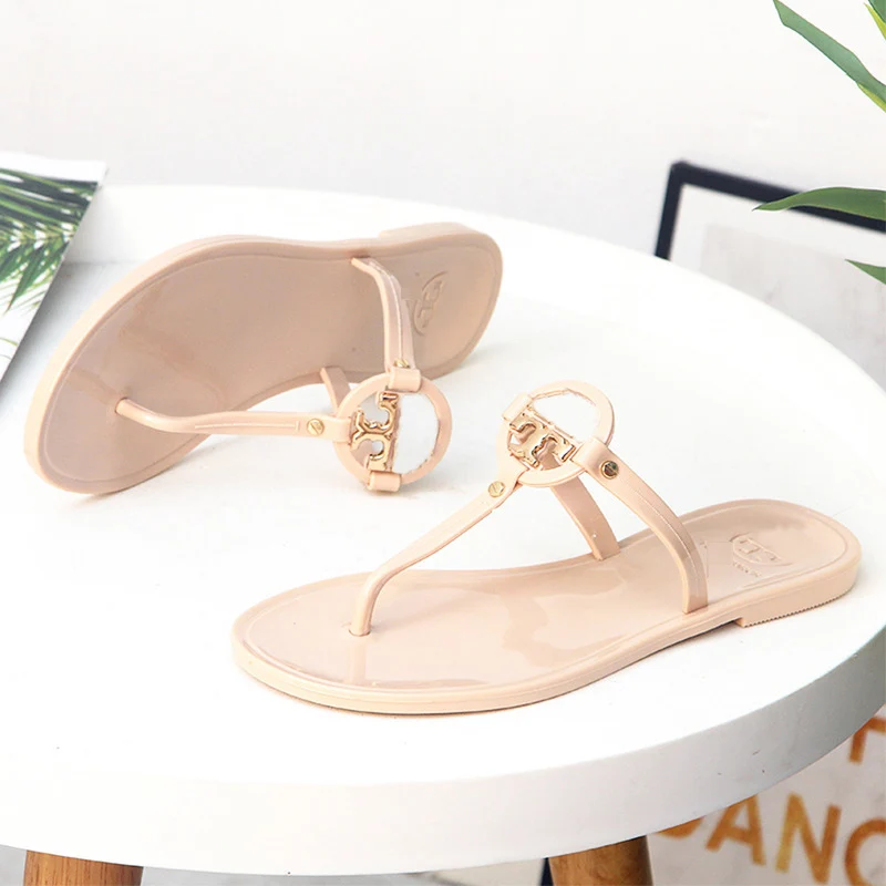 2022 New Style Crystal Summer Jelly Shoes Woman Home Slippers Custom Fashion Designer Flip Flops Slides