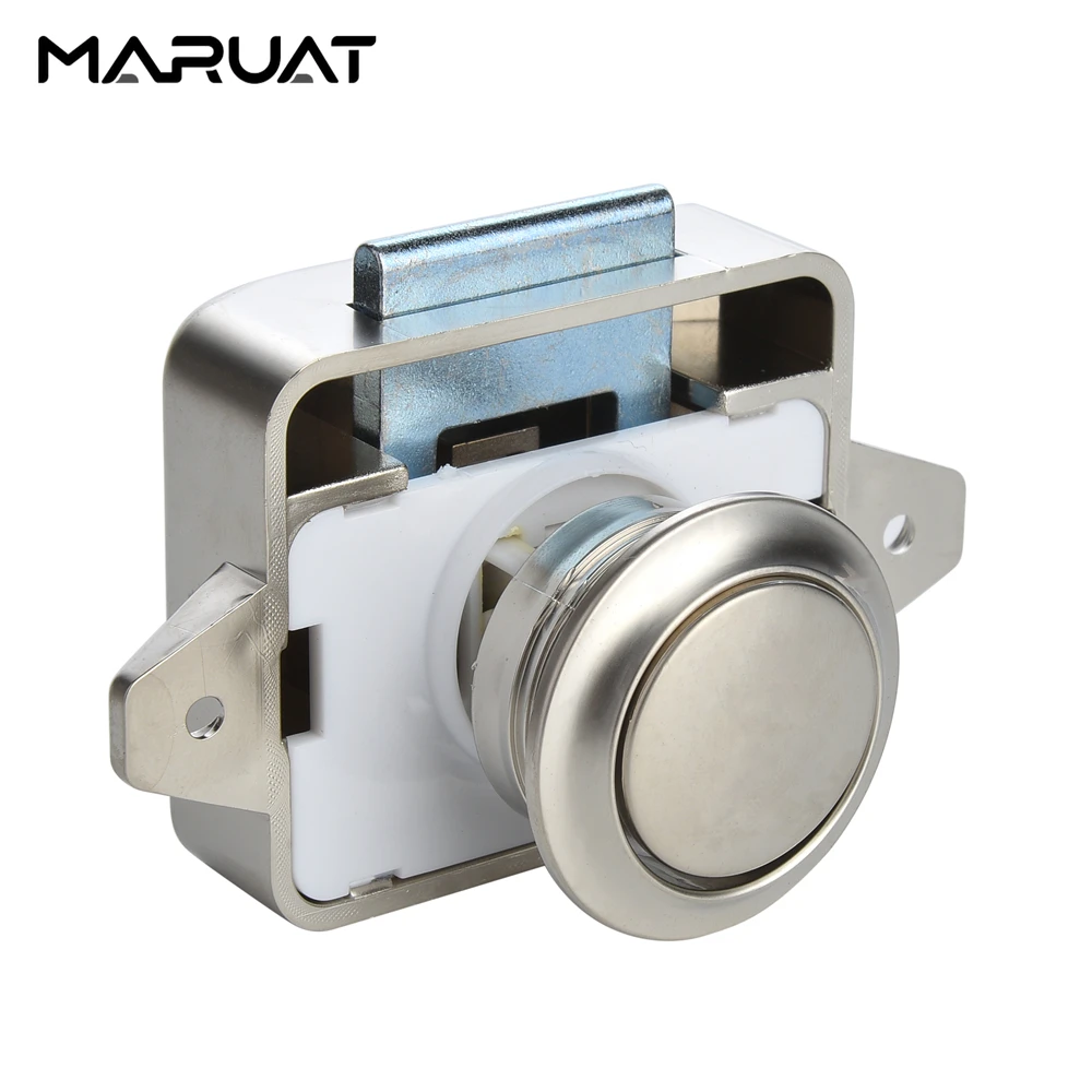 Cabinet Door Lock Drawer Lock Button Camper Car Push Lock Diameter 20/26mm RV Caravan Boat Travel Trailer Drawer Latch Keyless Cabinet Lock Furniture Hardware