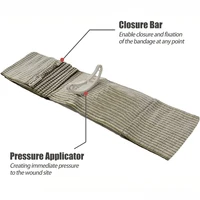 Вьетнамская повязка 4/6 дюйма, гемостатические компрессионные повязки, Двойная Вакуумная герметичная аварийная сжатия, травма, аптечка первой помощи — изображение 3