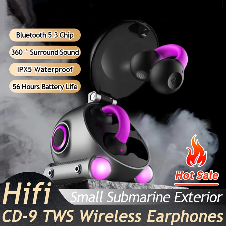 

Беспроводная гарнитура DISOUR в подводном стиле с открытым ухом, Bluetooth 5,3, наушники с низкой задержкой, Hi-Fi стереонаушники для спортивных игр