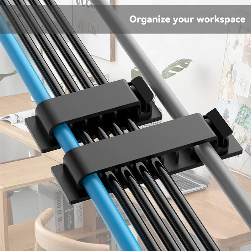 Cable Organizer Self Adhesive Cable Clips USB Management For Car Home Desk Wall