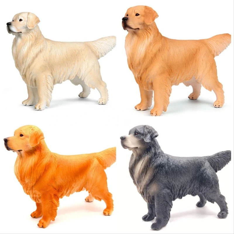 

Большая Твердая модель собаки золотистого ретривера-Реалистичная игрушечная фигурка для детей и домашний декор