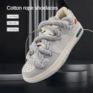 Image for 1Pair Round Shoelaces Thicker Shoelace Running Sne 