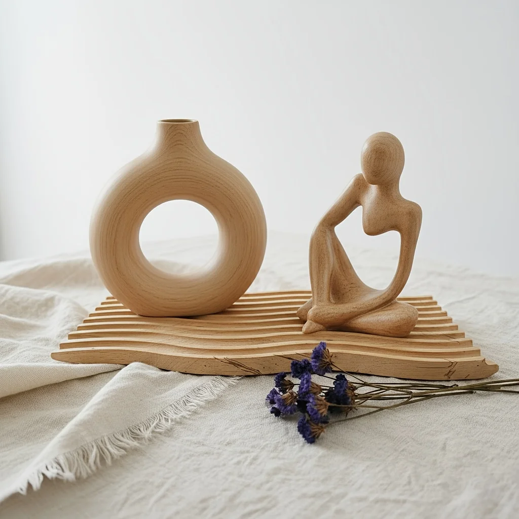 레진 석고, 오른쪽을 향한 그림이 있는 속이 빈 꽃병 웨이브 트레이, DIY 공예, 홈 데코에 적합한 3개의 대형 실리콘 몰드