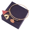 Drop Sale Metal Adjust Size Hand Gesture Red Delta EST 1913 Sorority Charms Bangles 3