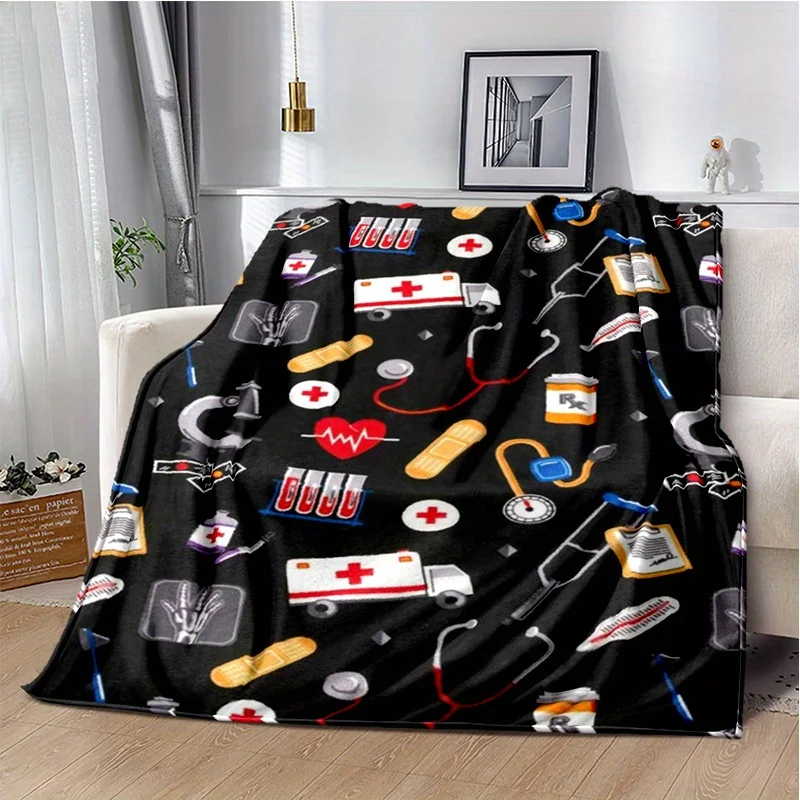 Stylish Soft Doctor Tools Printed Blanket