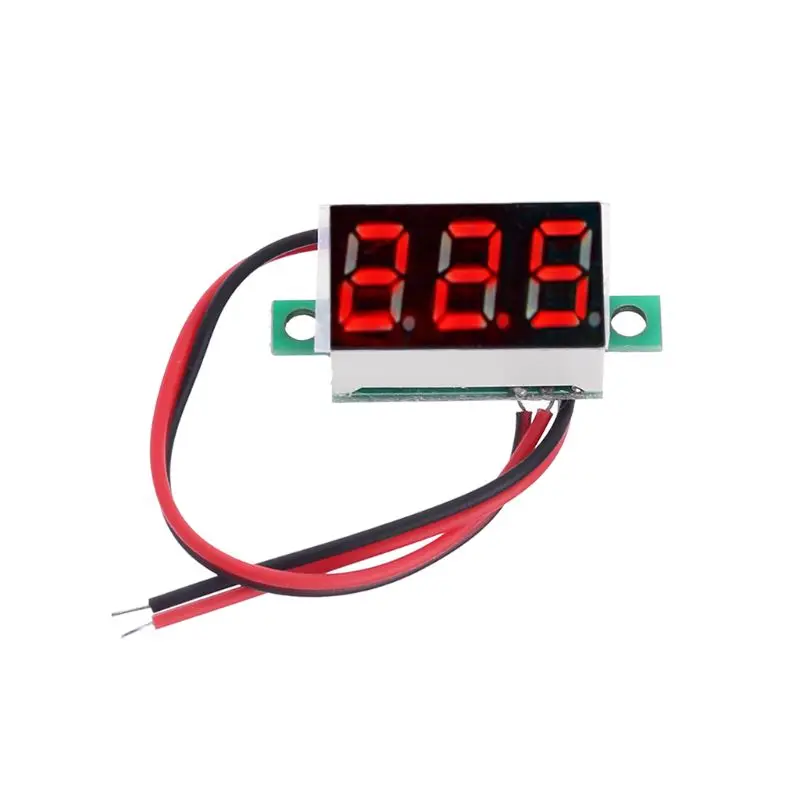 

0.36" Unique Design Digital Voltmeter for DC 4.5-30V 2 Wires with Red LED Display Panel Voltage Meter Car or Motor Replacement