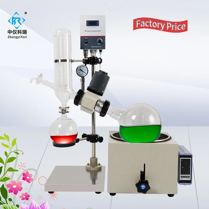 Lab vacuum rotary evaporator roto evapor apparatus Glass homemade steam distillation for essential oil extract Setup system