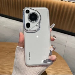 Ultra Soft Silicone Transparent Case with Camera Protection & Shockproof Bumper for Pura 70 ProPlus (WHITE)