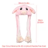Women Girls Soft Warm Moving Jumping Rabbit Pinch Airbag Animals Ear Hat Funny Cap Plush 6