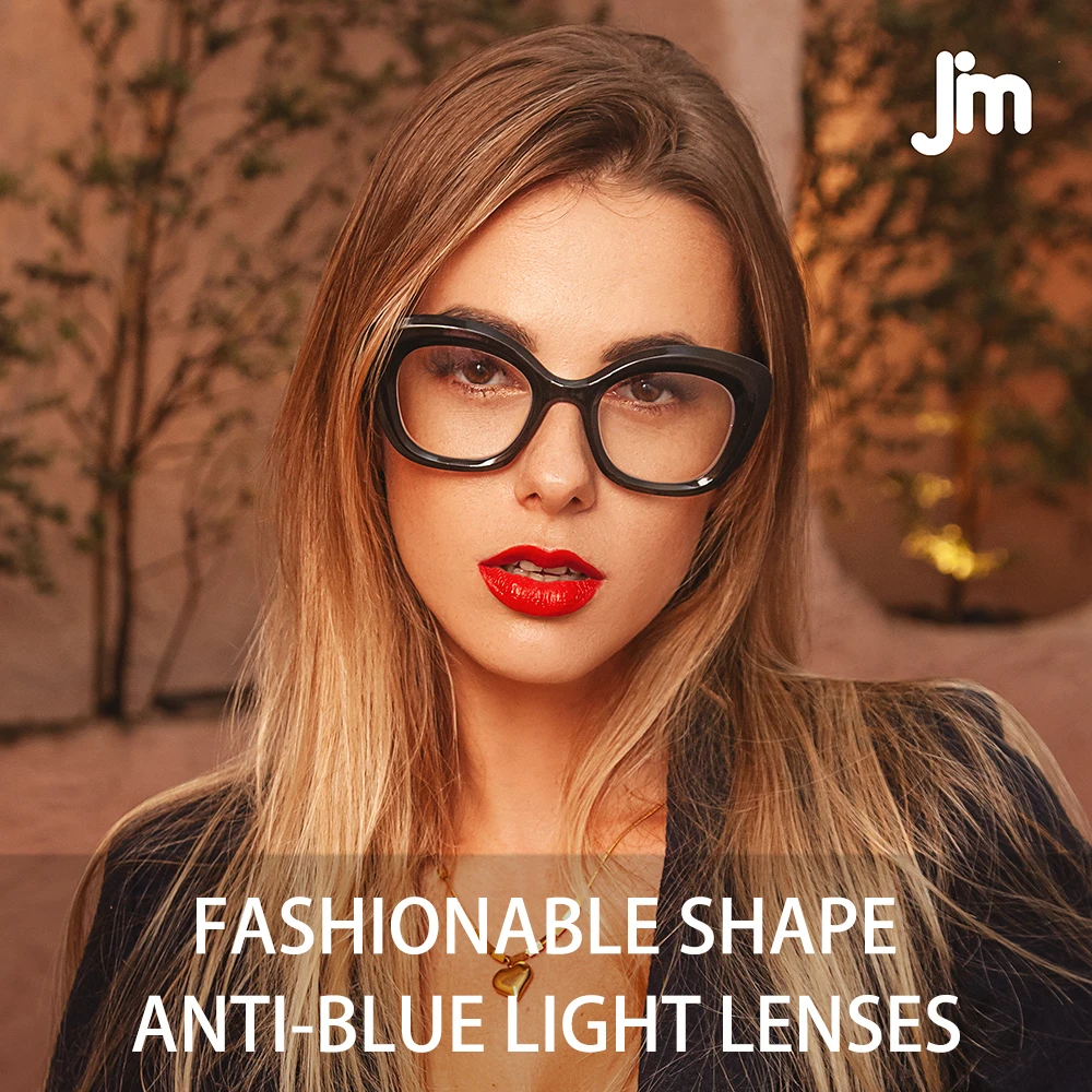 Women's Bifocal Reading Glasses - Cat Eye Blue Light Blocking Readers With Clear Top Lenses