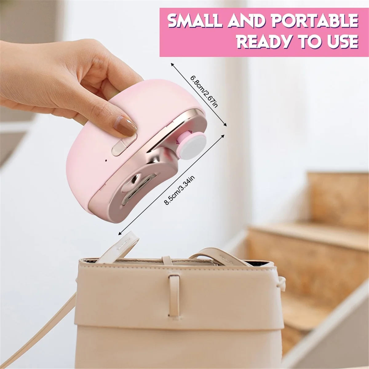 SEMOIC 3 in 1 Electric Nail Clippers, Electric Polishing Automatic Nail Clippers 2 Adjustable Speed Trimmer