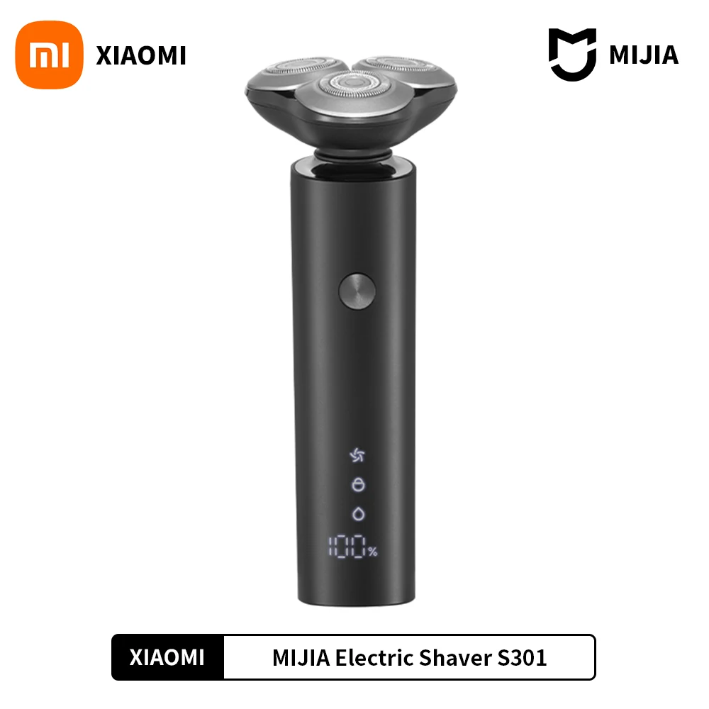 XIAOMI MIJIA Men's Electric Shaver S301 Beard Trimmer Machine Shaving Portable Flex Razor IPX7 Washable Trimer Ceramic Blade
