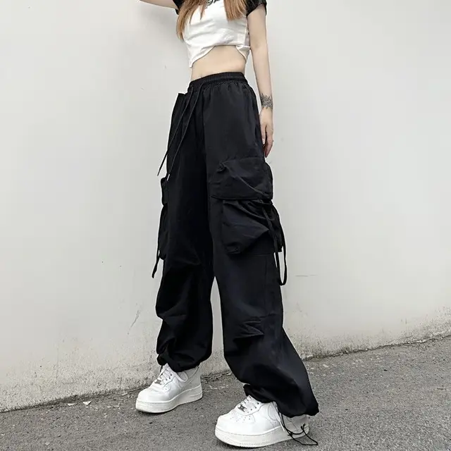  Deeptown Aesthetic Purple Cargo Pants Women Korean Hippie  Oversize Baggy Trousers Kpop Wide Leg Pantalons s1 Purple S : Clothing,  Shoes & Jewelry