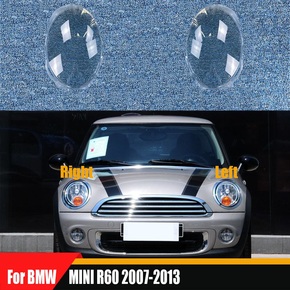 

For BMW MINI R60 2007-2013 Headlamp Cover Shade Transparent Lampshade Headlight Shell Plexiglass Replace Original Lens