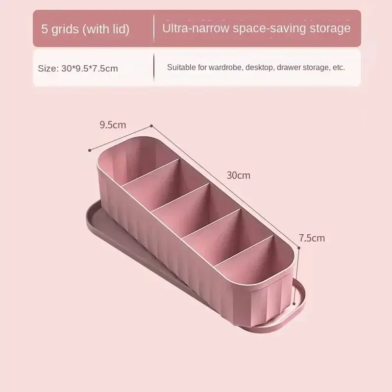 Solid Color Underwear Storage Box Closet Organizer Underwear Socks Drawer Clothes Finishing Box With Lid Wardrobe Organizer - Image 18