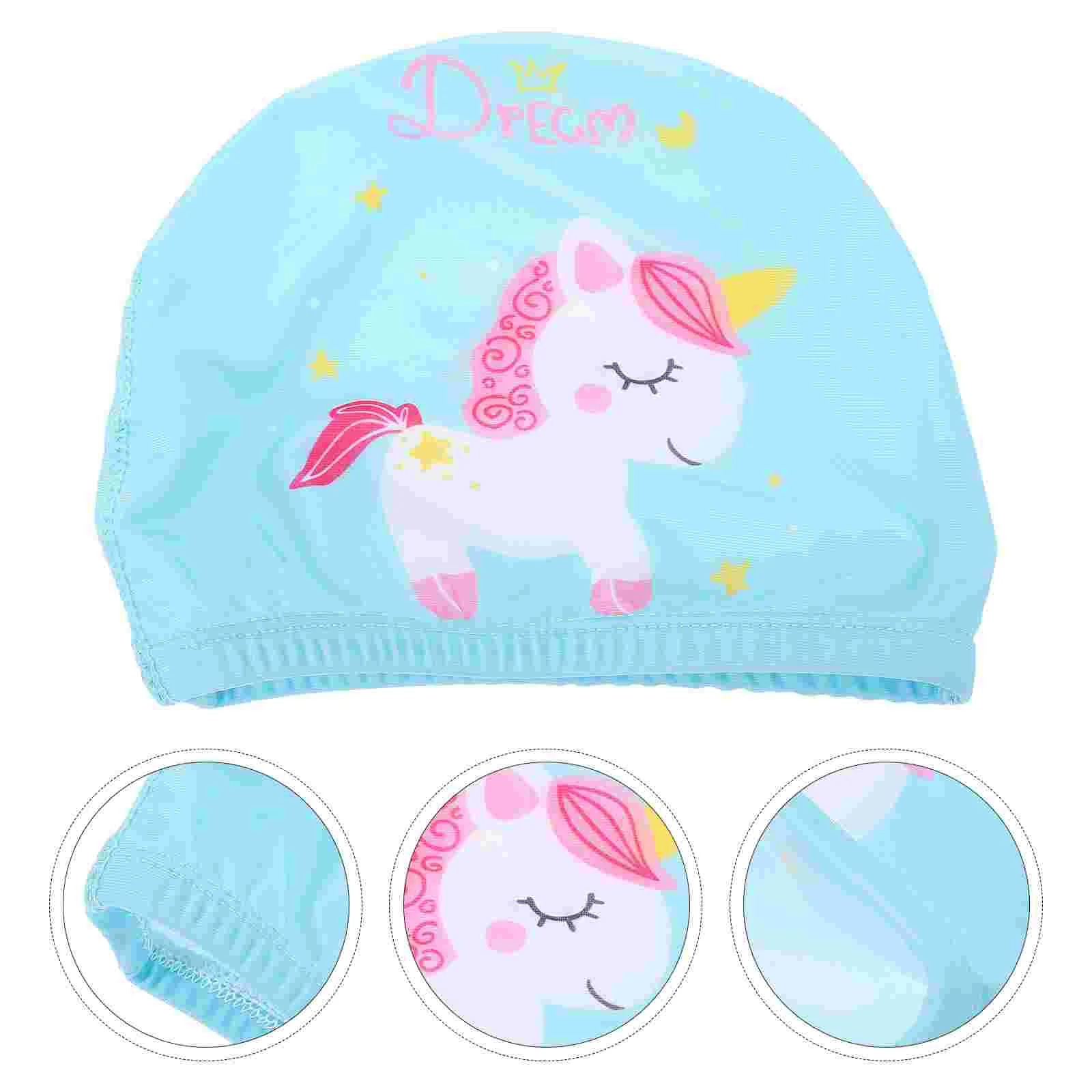 Children's Swimming Cap Comfortable Hat Lightweight Cartoon Pattern Shower Caps Nylon Hats Design