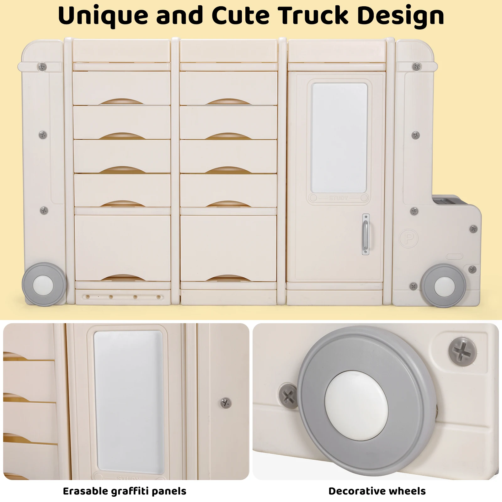 AOOU Kids Toy Organizers and Storage Bins, Multi-Layer Storage Cabinet Organizer, Multipurpose Bookshelf and Toy Box 6