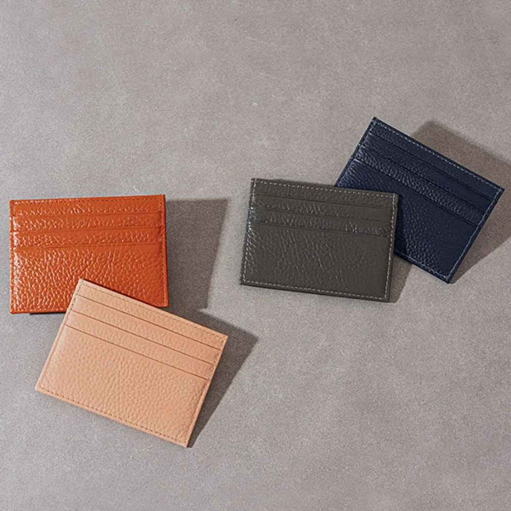 

100% натуральная телячья кожа, держатель для удостоверения личности, карамельные цвета, Подарочная коробка для банковских и кредитных карт, тонкая Обложка для кредитных карт, бумажник