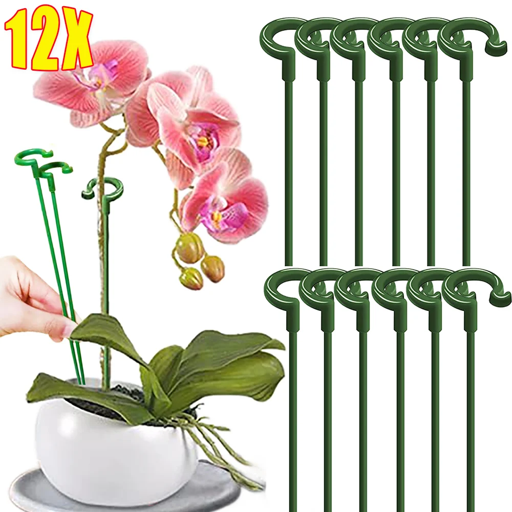 

12/1Pcs Plastic Plant Support Stakes Reusable Plant Fixed Climbing Trellis Flower Vegetable Holder Bracket Gardening Supplies