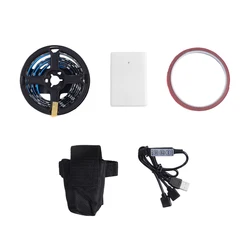 Multicolor LED Night Safety Light Strip (Black)