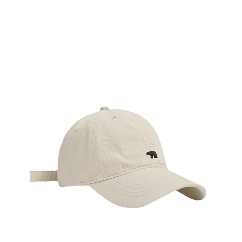 Fashion Baseball Cap for Women and Men Embroidery Polar Bear Hip Hop Snapback Caps Cotton Sun Hats Unisex Solid Color Visor Hats 4
