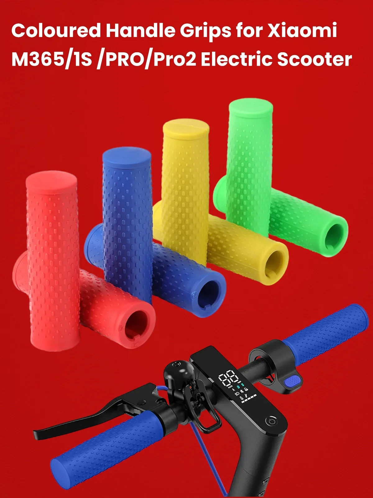 Universal Griff Grip Für Xiaomi M365 1S Pro MI3 Elektrische Roller Lenker Hülse Nicht-slip Gummi Silikon Abdeckung teile – Detail 1