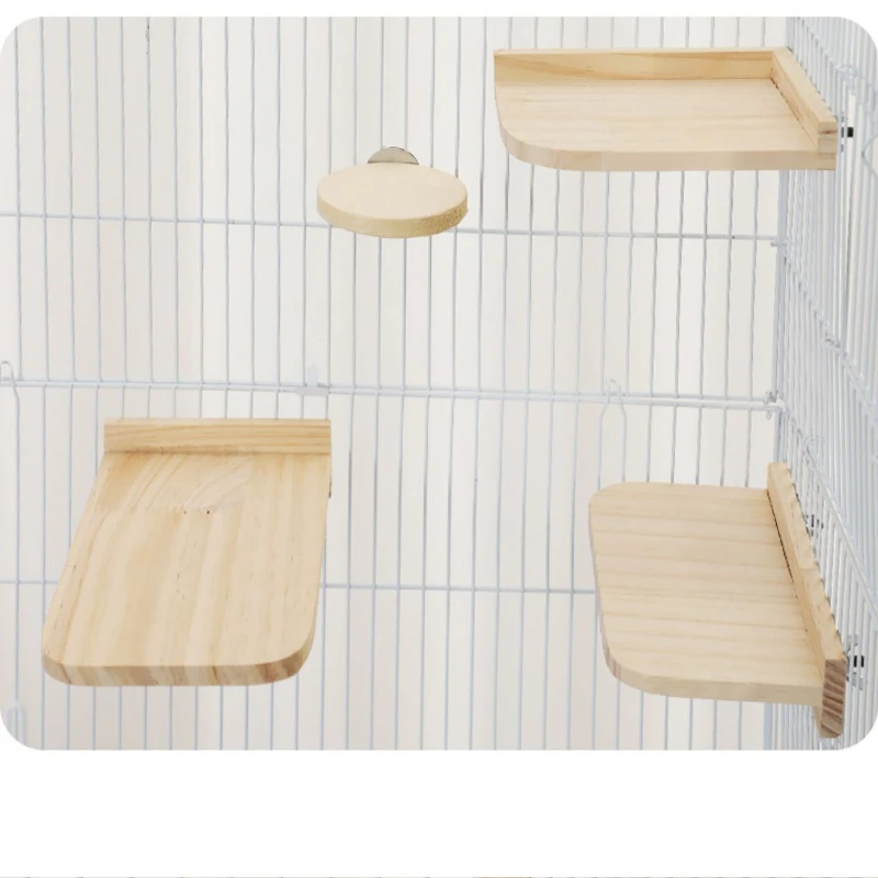 Wooden Cage Platform Set 4