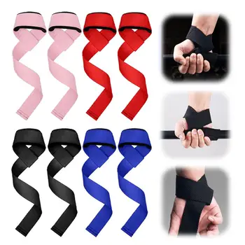 1pair Weightlifting Wrist Straps Strength Training 1