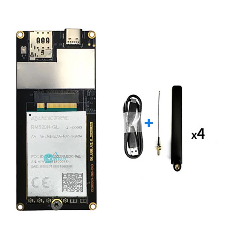 

5G USB Dongle Quectel RM520N-GL Sub-6GHz M.2 Module Type-C 3.0 To USB3.0 Adapter Board Antenna SMA Female To IPEX4 MHF4 Pigtail