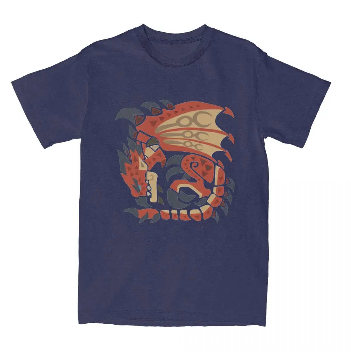Rathalos Aesthetic Summer Cotton Fashion Tee - Men's Short-Sleeve Custom Design T-Shirt