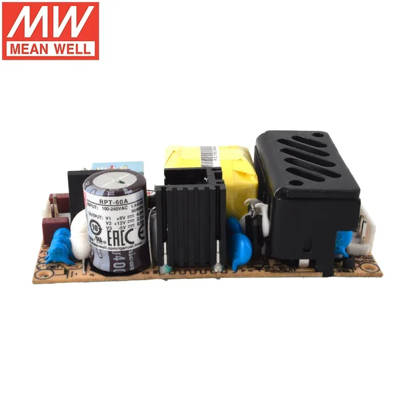 MEAN WELL PCB 타입 RPT-60 시리즈, 트리플 출력 의료 등급 전원 공급 장치, RPT-60A RPT-60B RPT-60C RPT-60D RPT-6003, MEAN WELL PC