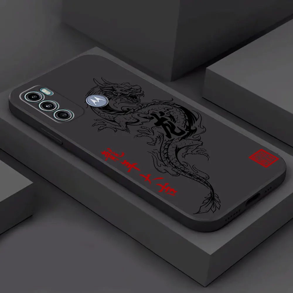 Luxury TPU Soft Phone Case with Chinese Dragon Design