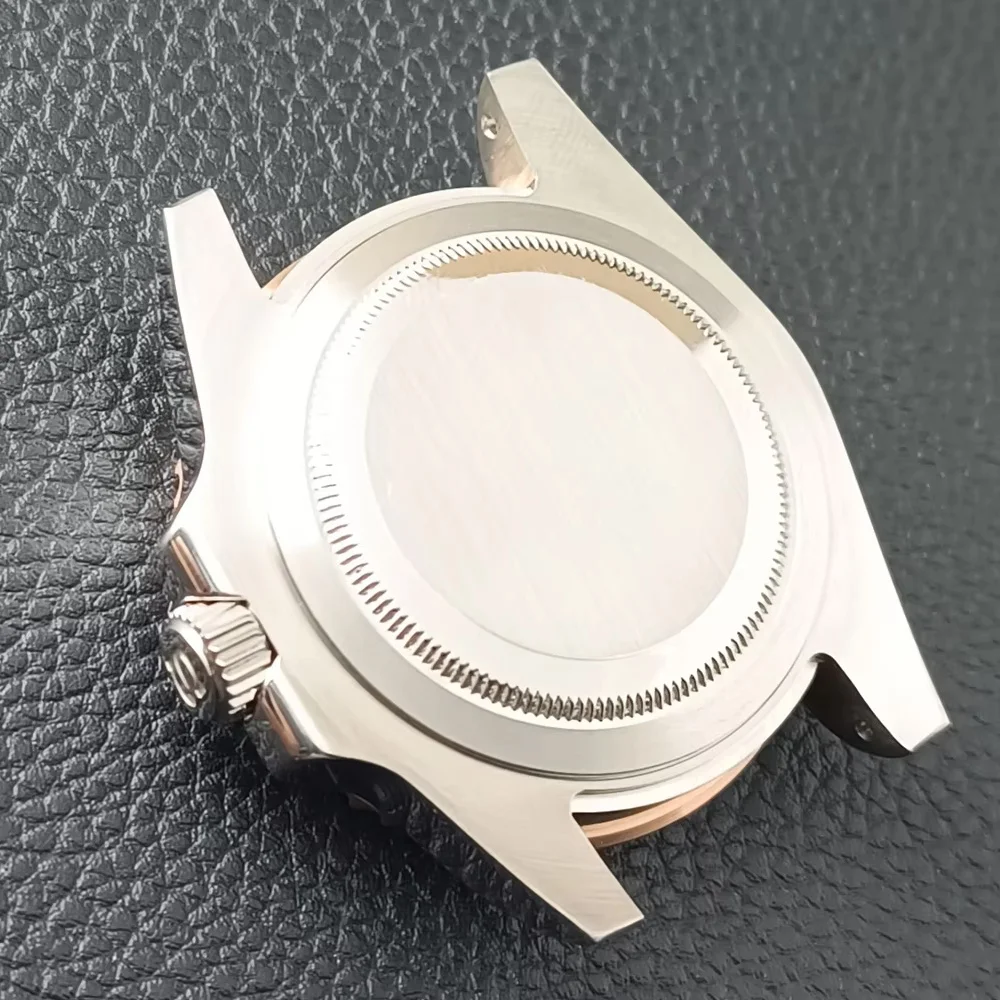 GMT Silvery Black Case 40.5mm Have Inner Ring Watch Men Case FIT NH34 N H35 NH36 Movement/Dial Automtaic Watch Box