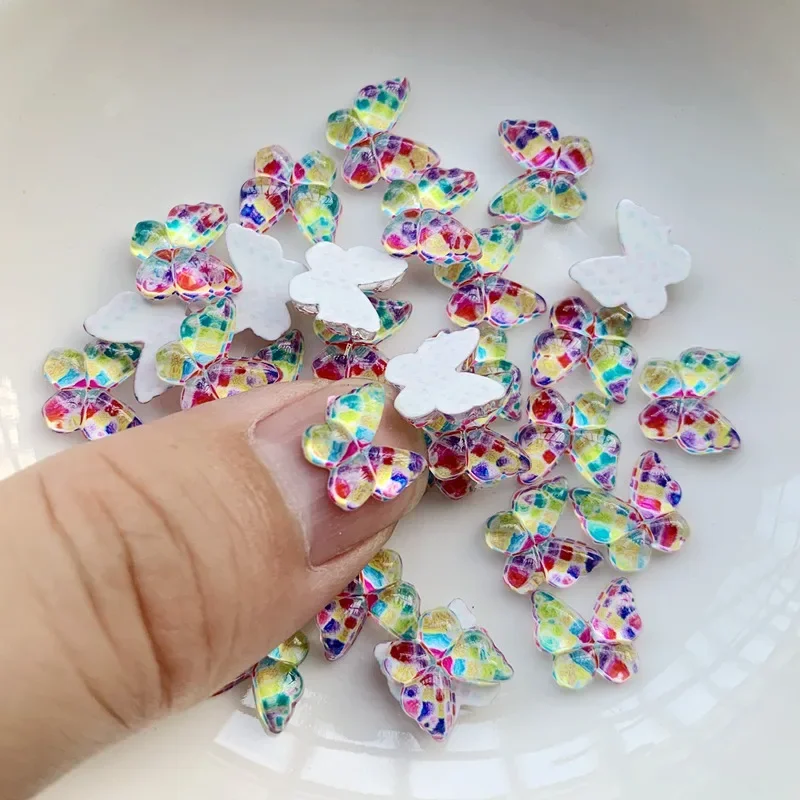 Nail Art Rhinestones 40pcs of flower angel butterfly non-thermal restoration flat back acrylic nail stone 3D nail art decoration