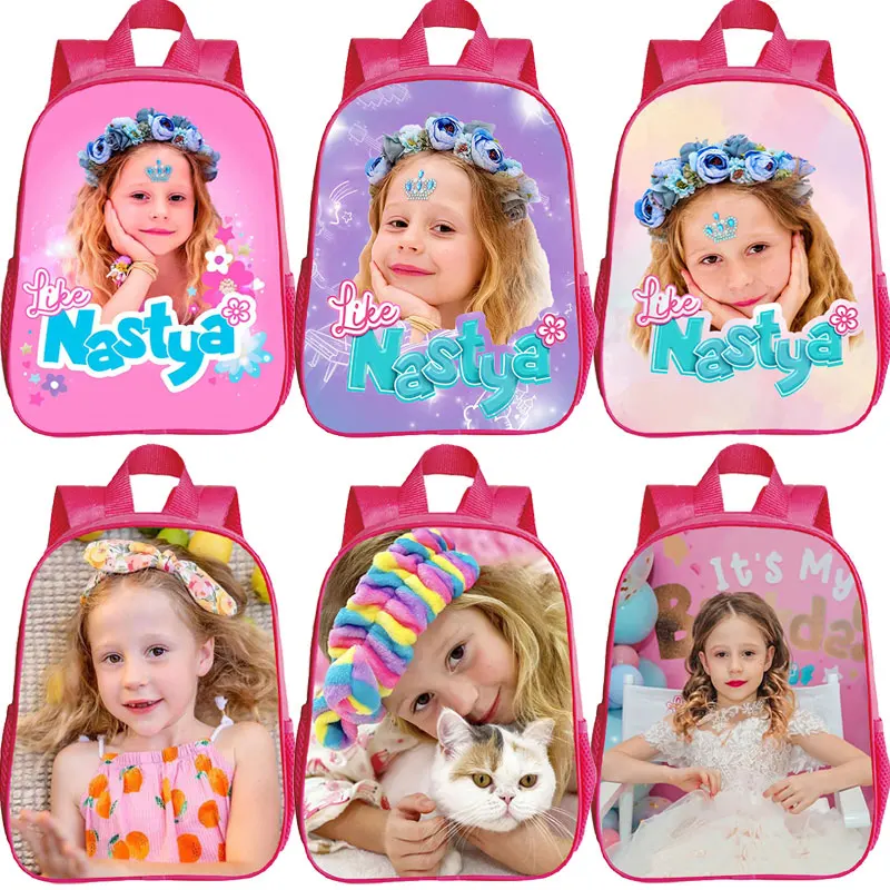 

Toddler Bag Like Nastya Backpacks Kindergarten Bookbag Children Backpack Kids Cute Schoolbag Girls Kawaii Daypack 12Inch Mochila