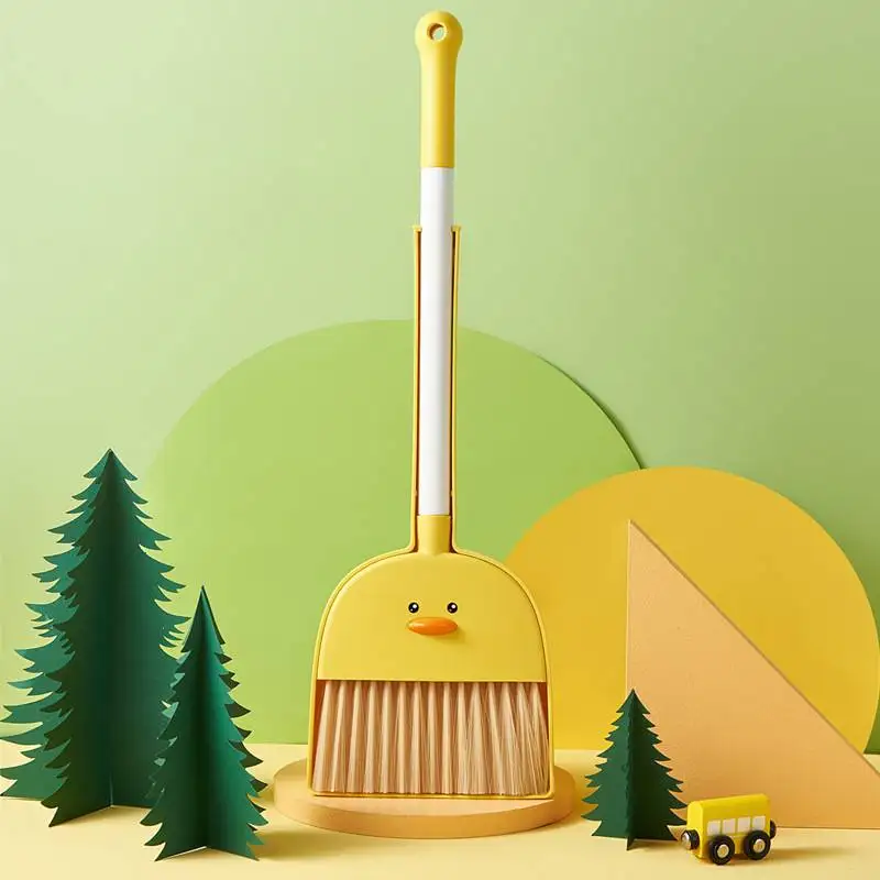 Children's Small Broom Mini Dustpan Set Cleaning Toys Children Pretend Play Toys Mini Broom Dustpan Set