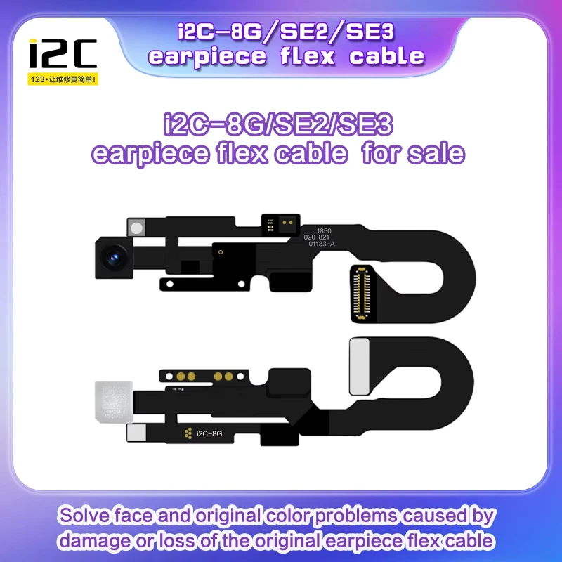I2C I6S 수신기 FPC 감지 어댑터 이어폰 투광 조명 플렉스 감지 보드 IPhone X- 12 Pro Max Face ID Truetone Repair
