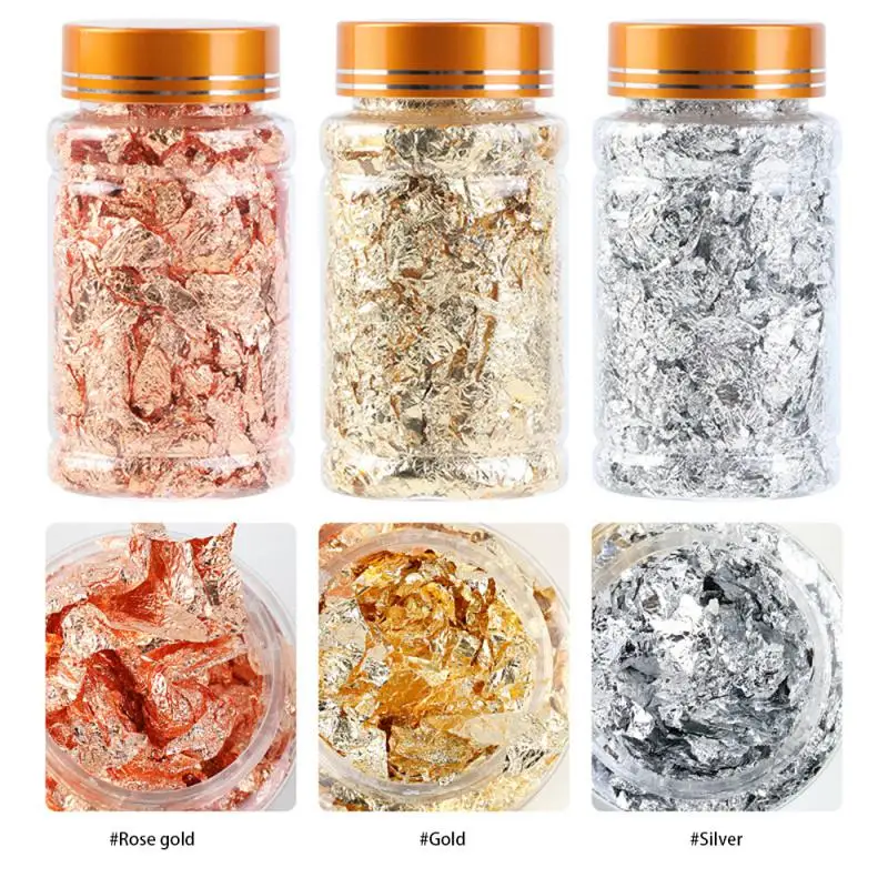 Nail Art Tin Foil Paper Ins Color Oro Pezzi Interi Spice Girl Style Gold Silver Foil Paper Decorazioni Per Unghie Accessori
