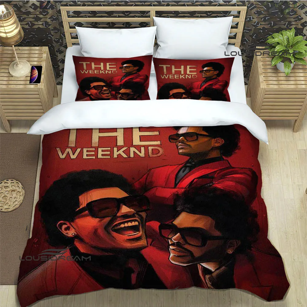 

Комплект постельного белья с принтом Singer The Weeknd, изысканные комплекты постельного белья, пододеяльник, набор постельного белья, роскошный подарок на день рождения